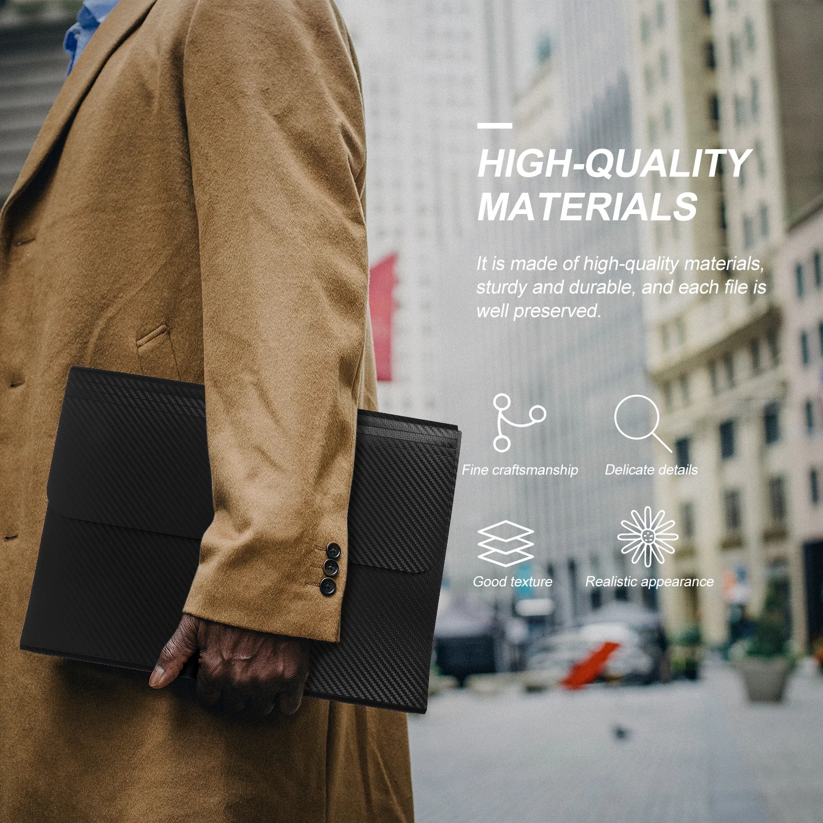 

1pc File Organizer 13 Pockets Large Capacity Portable Document For Office School Supply Accordion File Folder Receipt