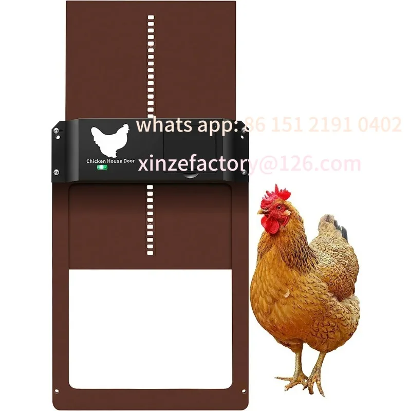 

Customizable Automatic Chicken Coop Door Chicken House Door Light Sensor Farm Chicken Opener Pets Duck Cage Door
