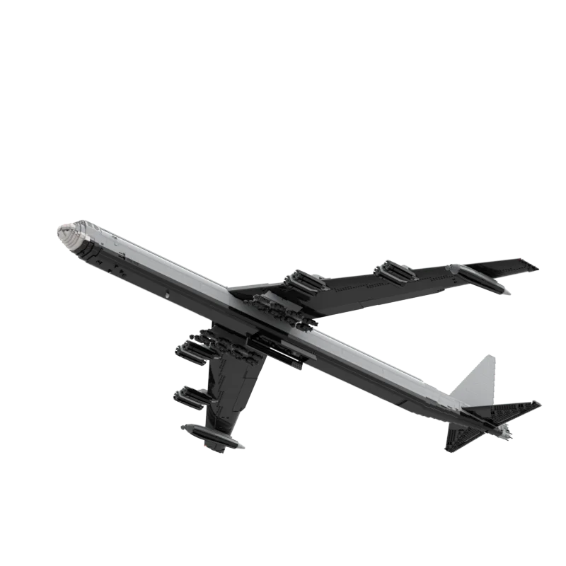 WW II US Military B-52 Stratofortress Strategic Bomber MOC Building Block Fighter Aircraft Model Brick Toys Children Gifts