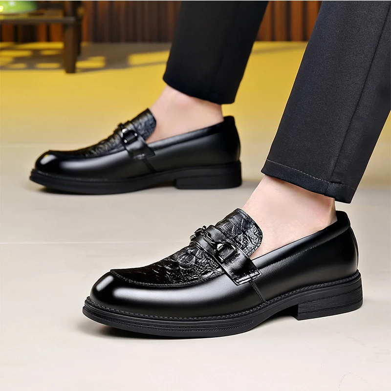 

Высококачественные мужские кожаные туфли-броги для делового стиля, роскошные кожаные мягкие комфортные лоферы, модные универсальные повседневные туфли