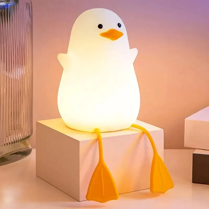 

Cute Duck Desk Lamp LED Dimming Desk Lamp Bedhead USB Charging Care Feeding Safety ABS+Silicone Birth Celebration