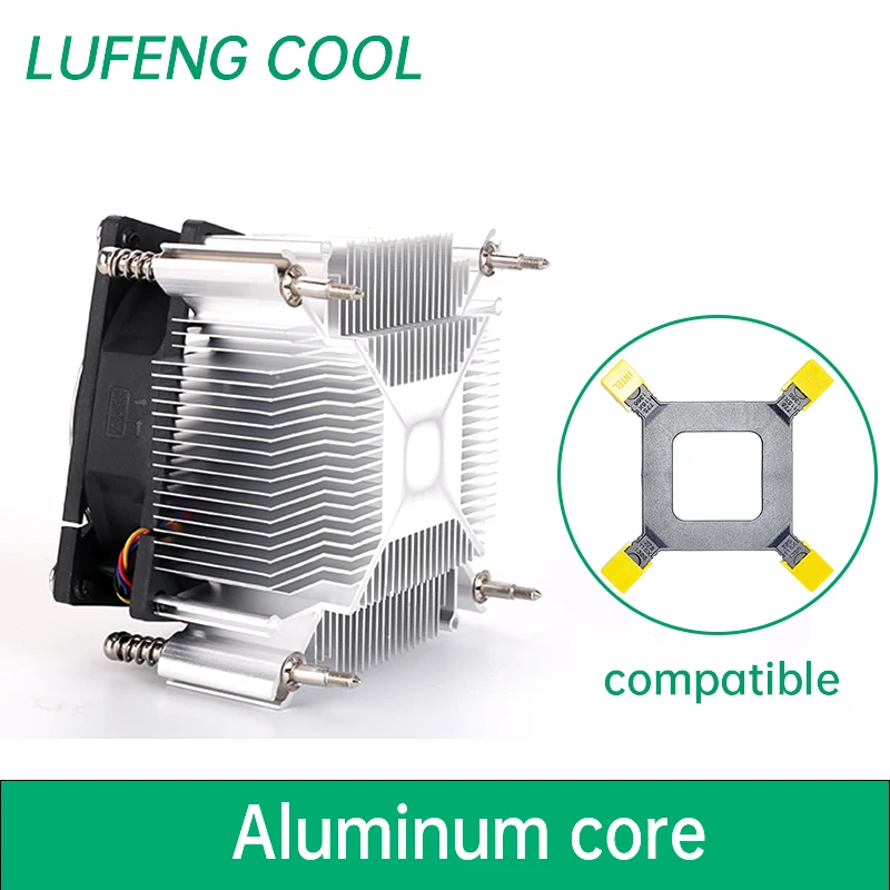 Lufeng cool cpu kühler x58 lga1366 1150 1151 1155 1156 1200 1700 Aluminium Kupfer l1700 Low Profile Computer CPU Kühler