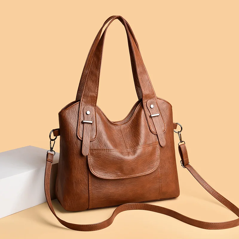 

Новая дизайнерская сумка-мессенджер из мягкой кожи класса люкс, ретро-стиль, большая вместимость, для женщин