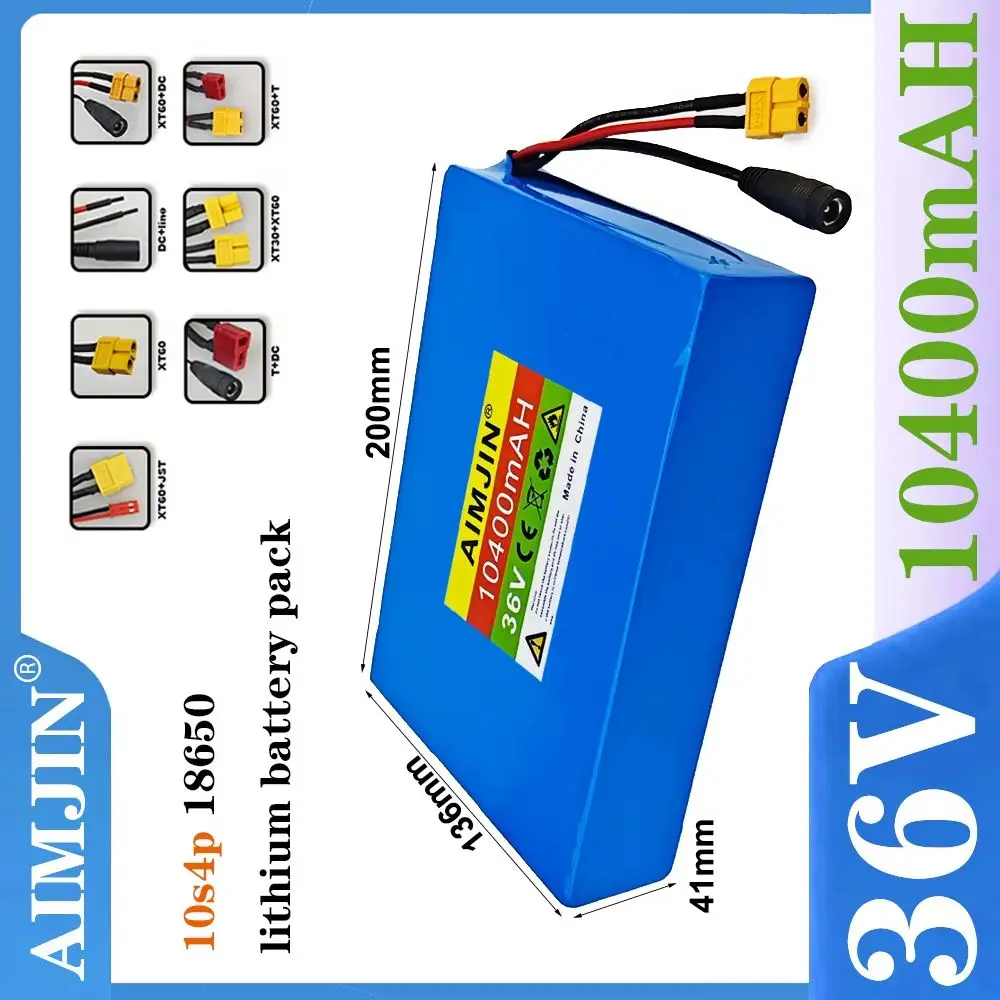 

Suitable for electric commuting, commuting tool 10S4P battery pack 36V 10.4AH lithium-ion 18650 auxiliary