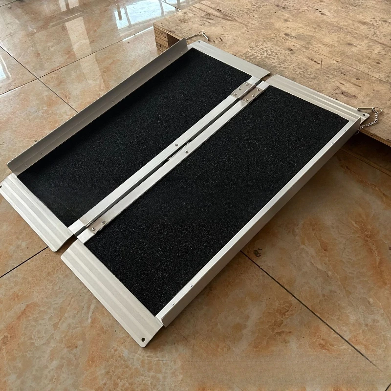 Accessible aluminum alloy step up and down stairs slope pad, folding aluminum springboard