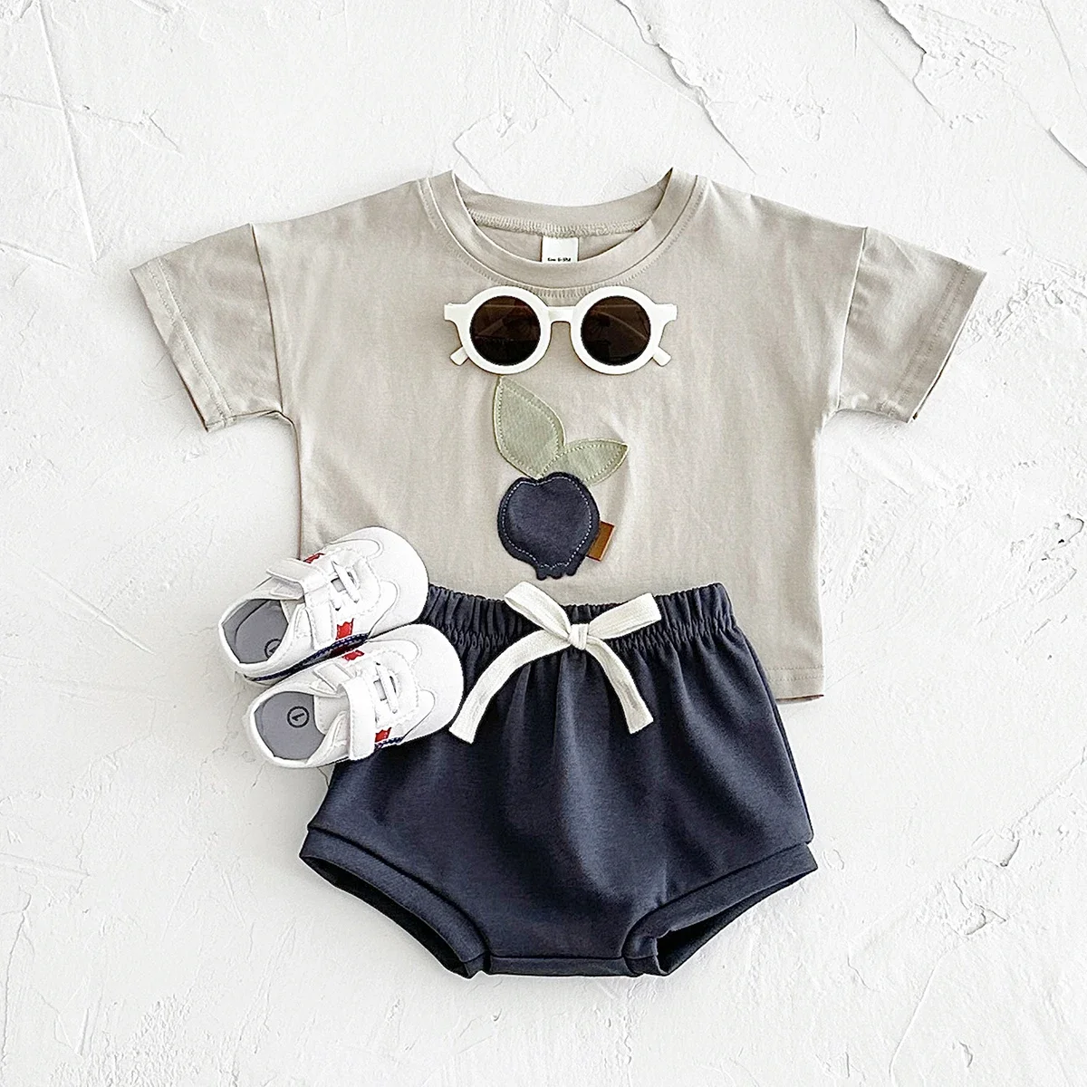 Newborn Baby Clothes Summer 2PCS Infant Toddler Set Lemon Fruit Print Round Neck T-shirt+Shorts Boys Girls Outfit Suit 0-3Y