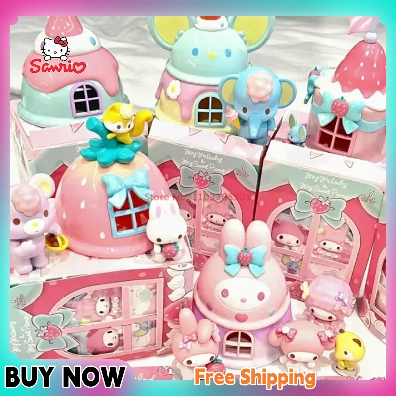 

Оригинальный Sanrio My Melody Amd My Sweet пианино Play House серии Kawaii Аниме Фигурка модель украшение Настольная игрушка