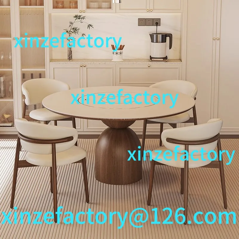 

Customizable induction cooker with electric turntable round table
