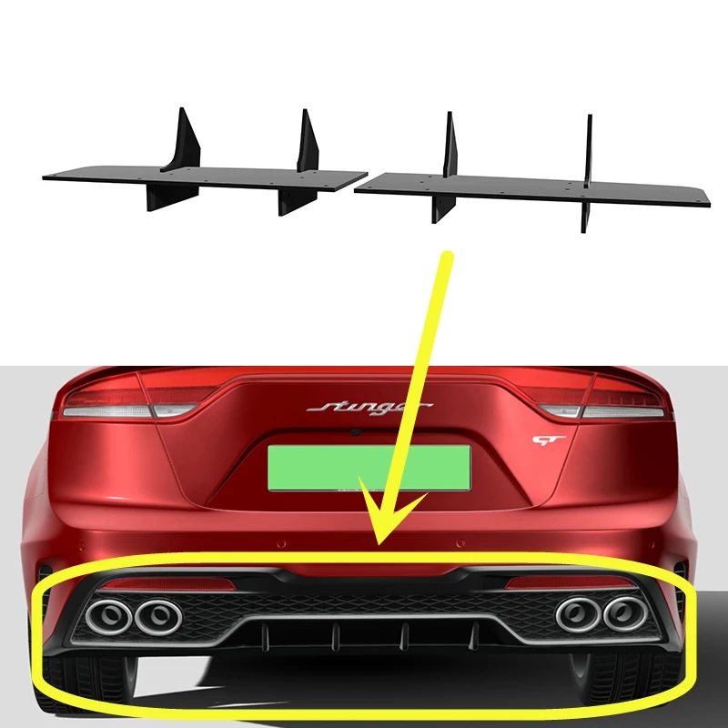 

Fit Kia Stinger GT Line 2022--2025 Year Rear Diffuser Bumper Lips Spoiler Splitter Body Kit Accessories