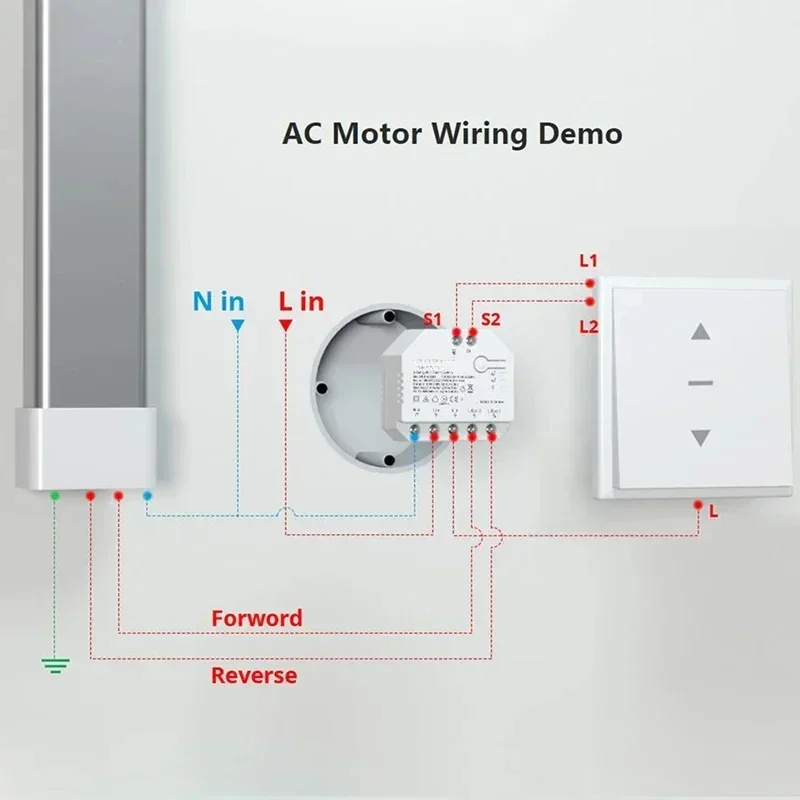 Dual R3 Dual Relay With Power Metering Smart DIY Mini Switch For Roller Shutter Electric Motor Curtain