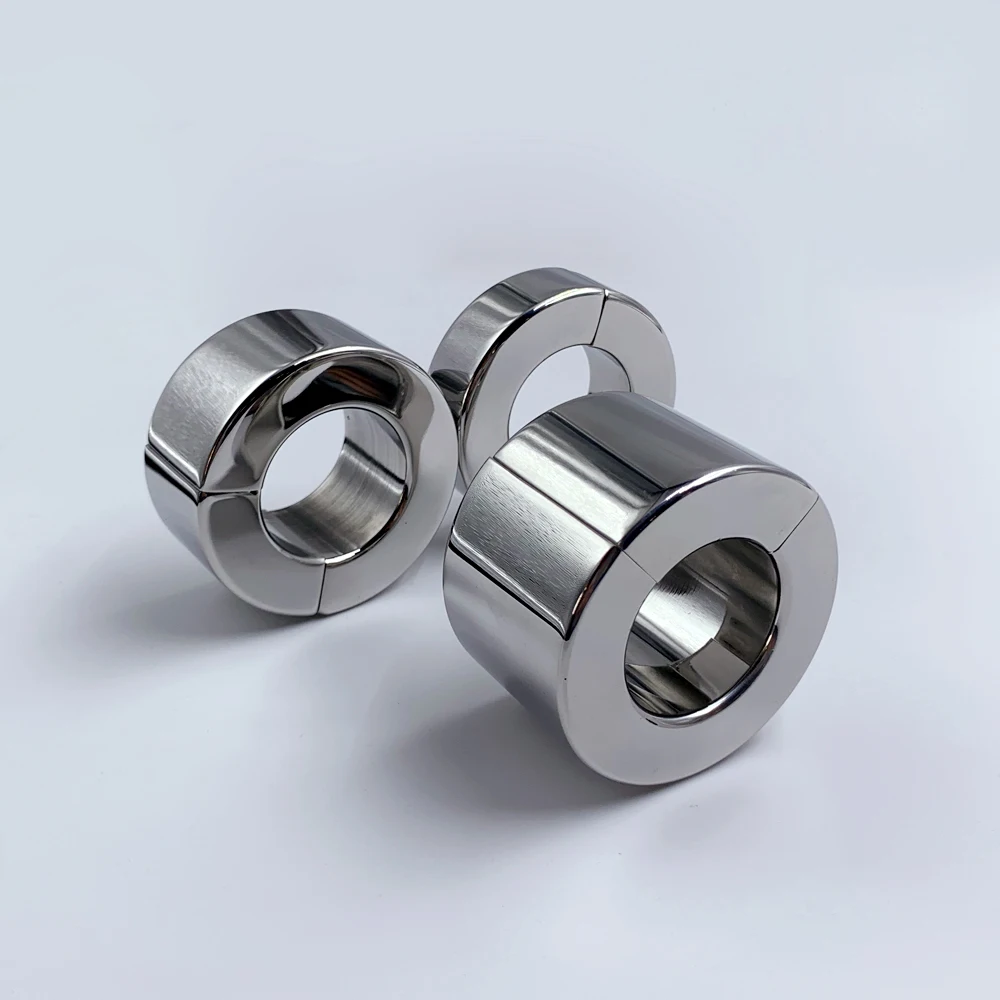 Metal Magnet Penis Rings Scrotum Weights Dick Exercise Bondage Male Sex Toys Time-Lapse Penis Rings - view 5