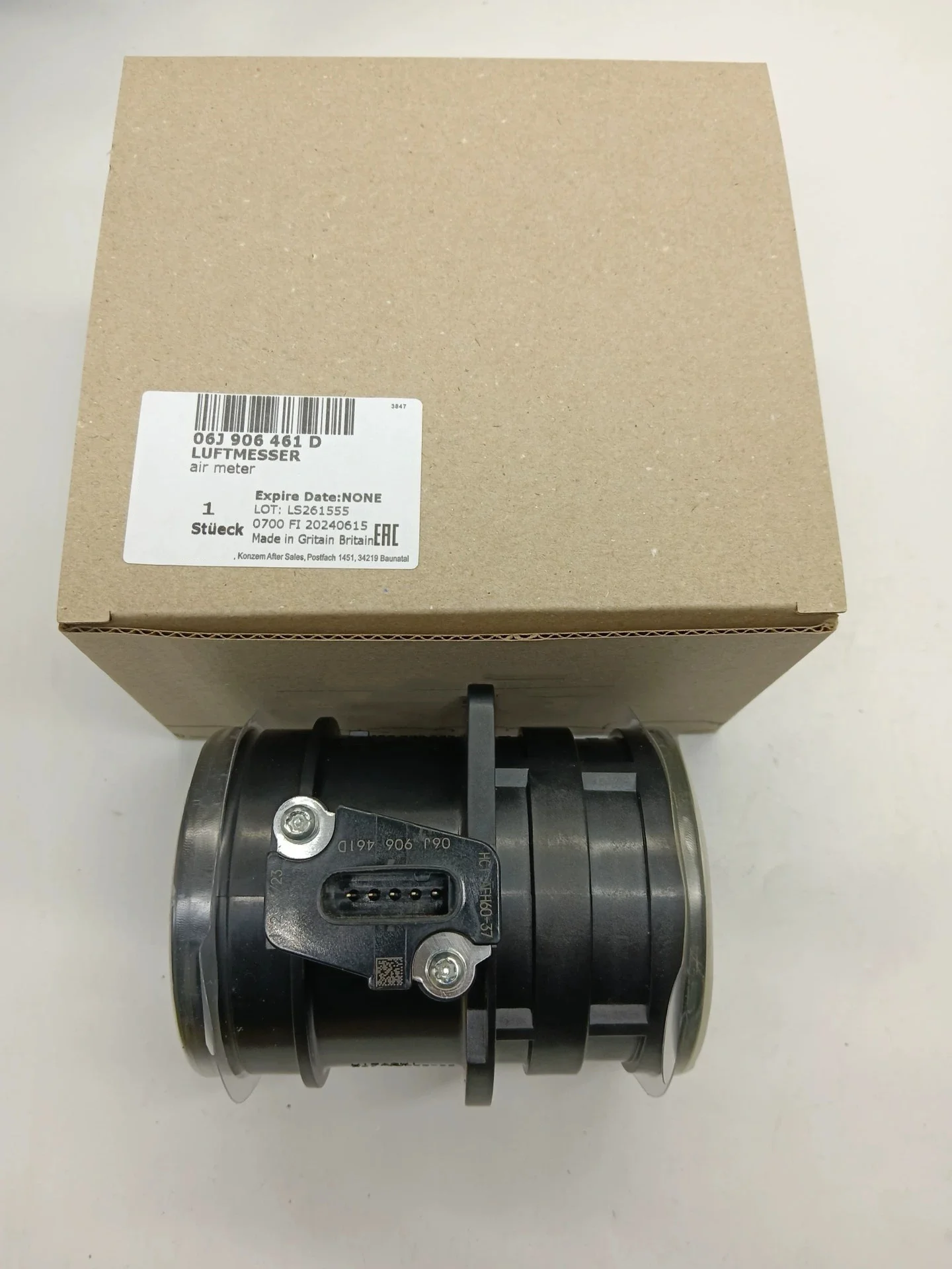 06J906461D Mass Air Flow Meter MAF Sensor For Seat Volkswagen Golf Je tta Passat CC Tiguan For Audi A3 A4 A5 A6 Q3 TT AFH60-37