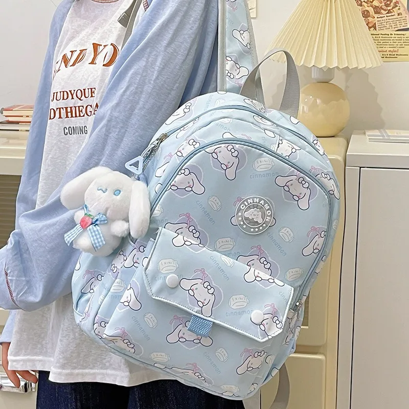 Sanrio Hello Kitty Kuruomi Melody Knapsack Cartoon Anime Student Teenagers Large Capacity Backpack Convenient Travel Bags Girl