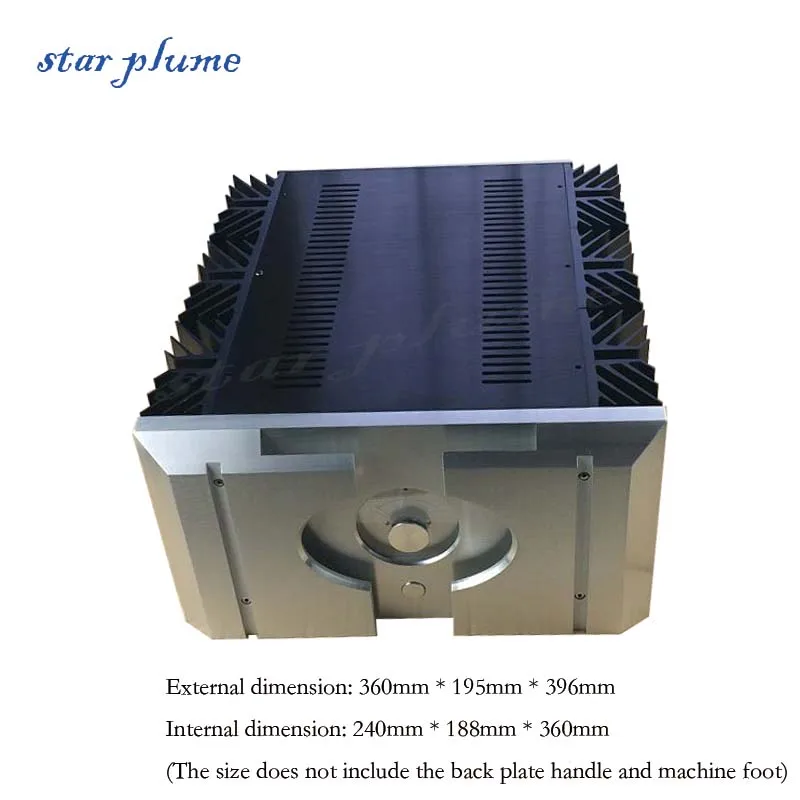 

(360*195*396mm) All-aluminum Power Amplifier Case Class A 40W Three-Quarter Size PASS Cooling Amplifier Chassis Shell DIY Box