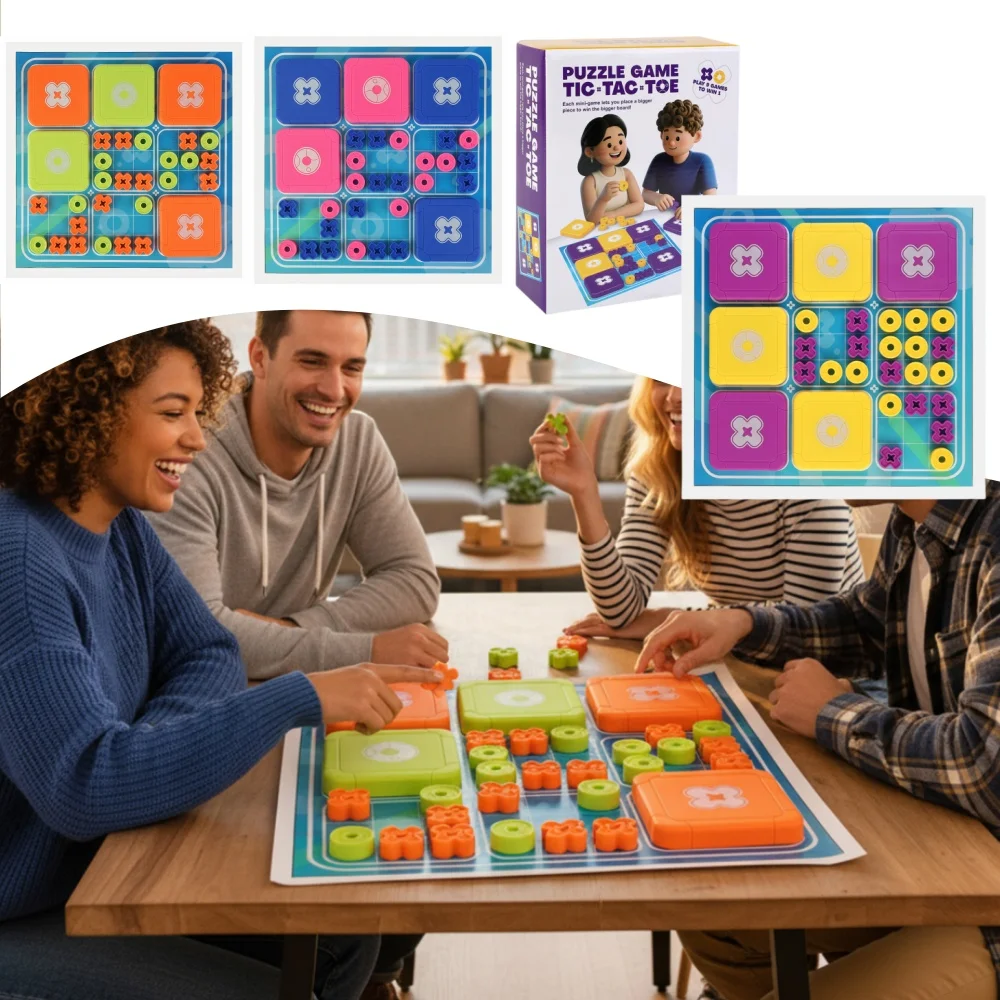 

Игра Tic Tac Toe Bolt, игра для ночной вечеринки, удобный для путешествий, набор настольных игр, отлично подходит для игр для рождественской вечеринки