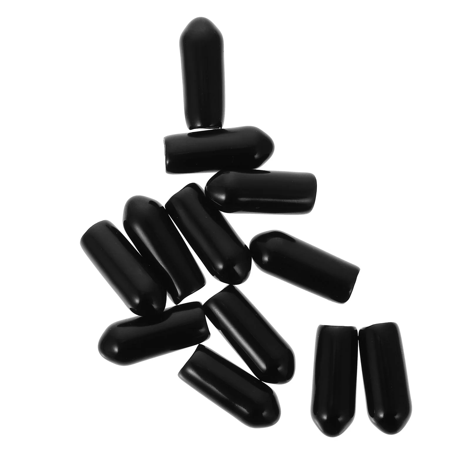 100 Pcs Round Hair Clip Headband Foot Cover Black Headwear Supply Component Replacement Caps Mini Clips for