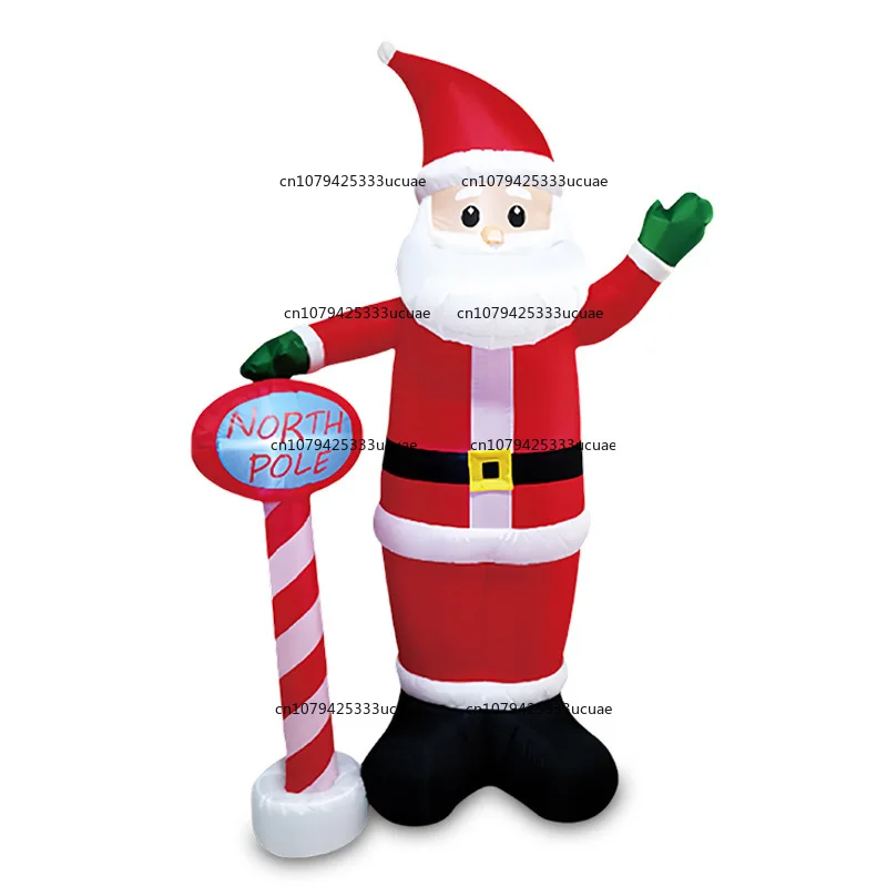 

Christmas Supplies Inflatable Air Mold LED Luminous Arctic Santa Claus Yard Party Decoration Ornaments