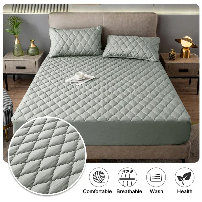 

Waterproof Mattress Cover Elastic Matress Protector Double Bed Jacquard Sheet Cover Non-slip Bedspreads For King/Queen Size 1pc