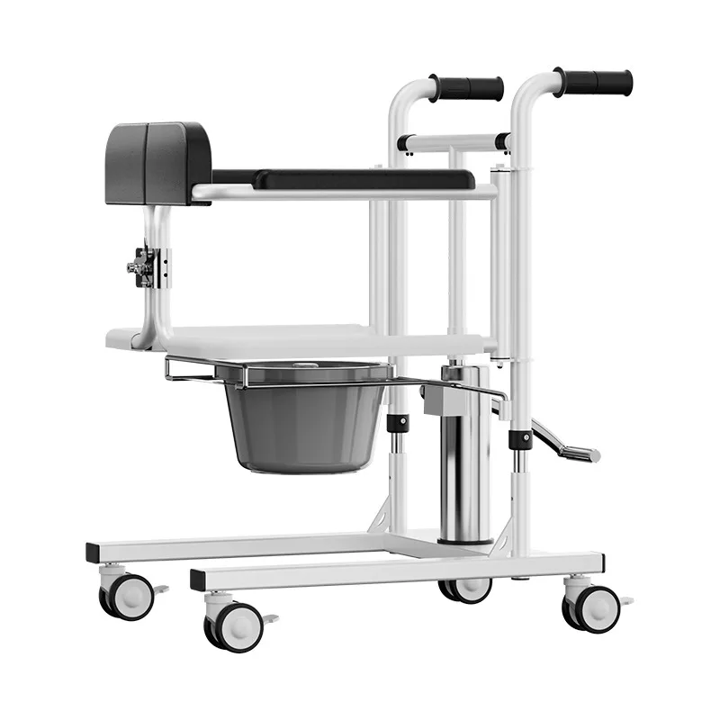 

High Load-bearing Capacity Hydraulic Transfer Machine Multi-function Nursing Elderly Toilet Bathing Chair Portable