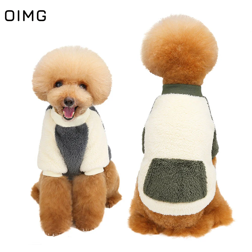 

OIMG Patchwork Dogs Sweatshirt Schnauzer Chihuahua Warm Small Dogs Clothing Fleece Clothes For Puppies Korean Style Pet Outfits