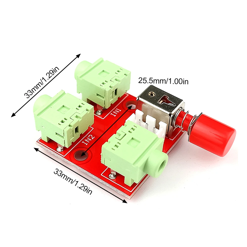 Two-way Dual-channel Audio Source Switching Board 3.5mm Headphone Jack Audio Input Signal Switching