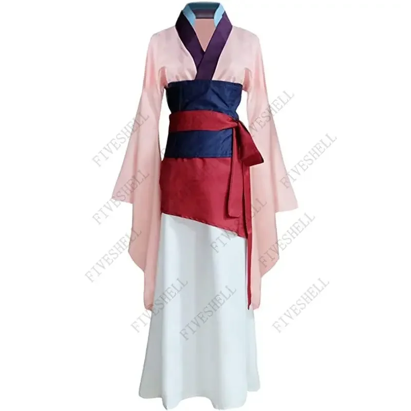 2025 New 2023 Woman Anime Mulan Womens Kids Chinese Hanfu Costume Princess Dress Deluxe Adult Cosplay for Halloween Party q1q2