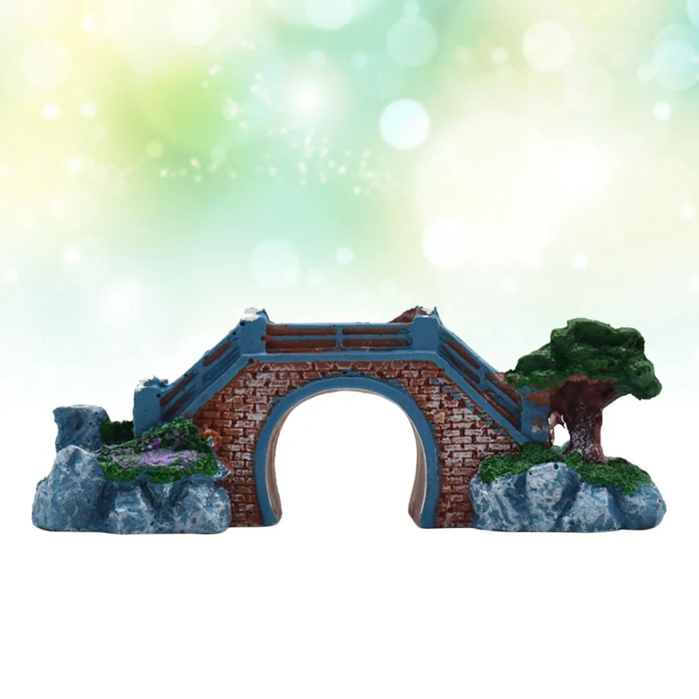 

Resin Bridge Fish Tank Habitat Aquarium Decor Ornament Easy Clean Long Lasting Safe Fresh Salt Water Enhance Visual Appeal
