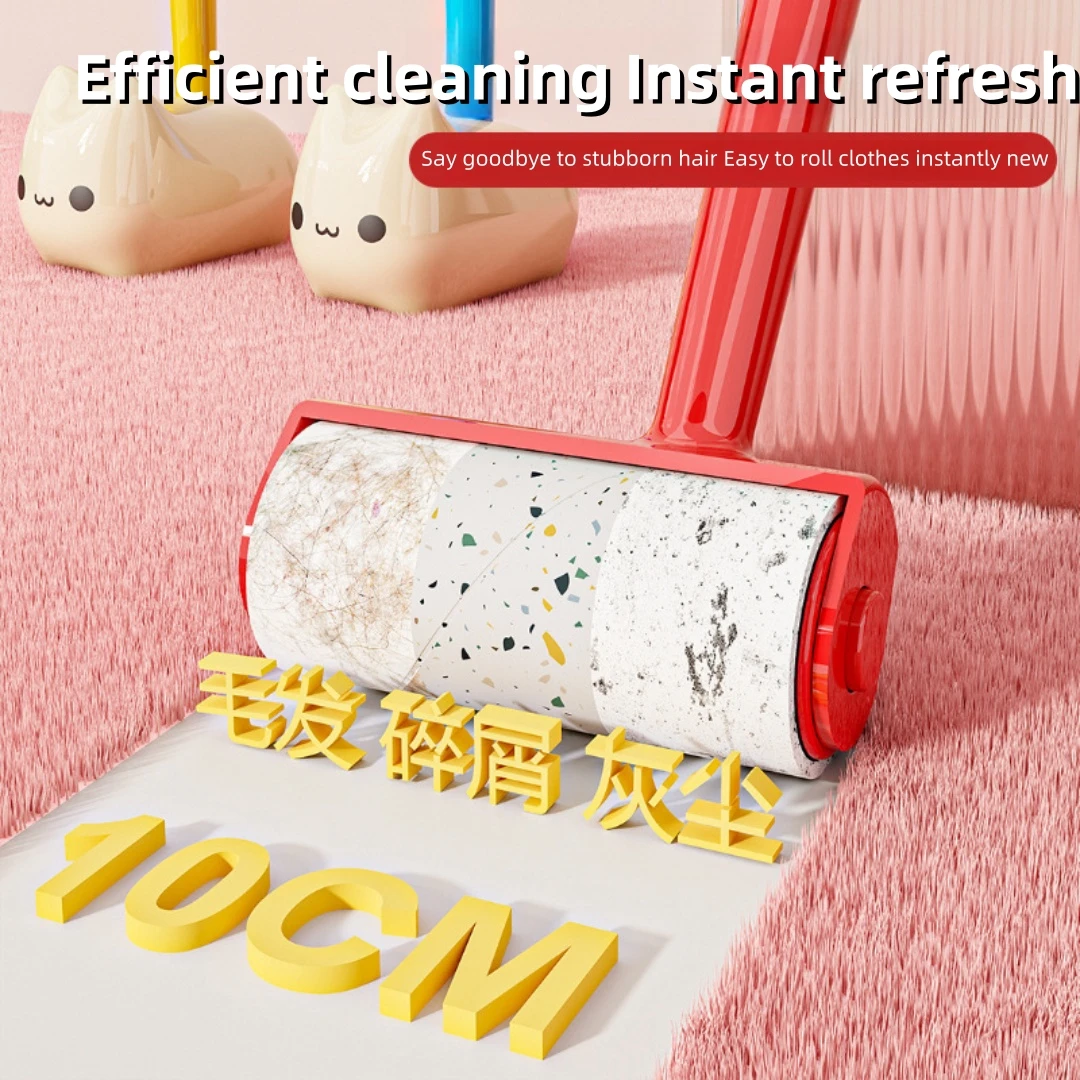 Cute Tear Roller Replace Roll Paper Sticky Pet Cat Hair Clothes Hair Cleaning Dehair Remover