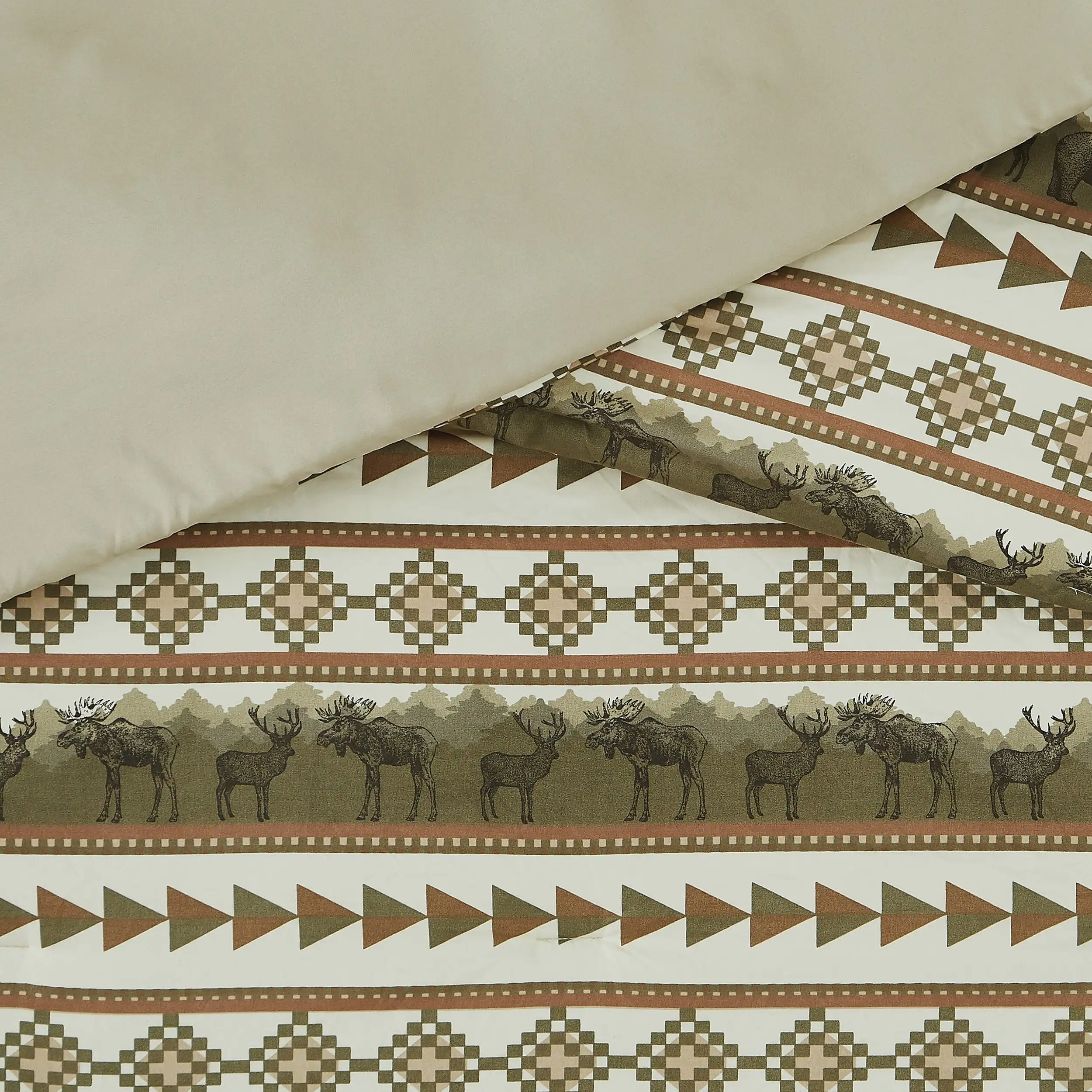Set trapunta Moose Bear Stripe Full / Queen