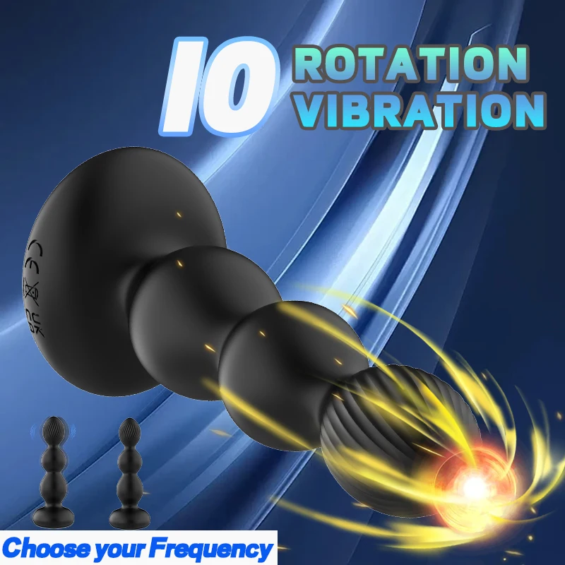 360° Rotating Anal Butt Plug Beads W/ Remote Vibrating Dildo Male Prostate Massager Vibrator Adult Sex Toys For Men Women Couple - view 2