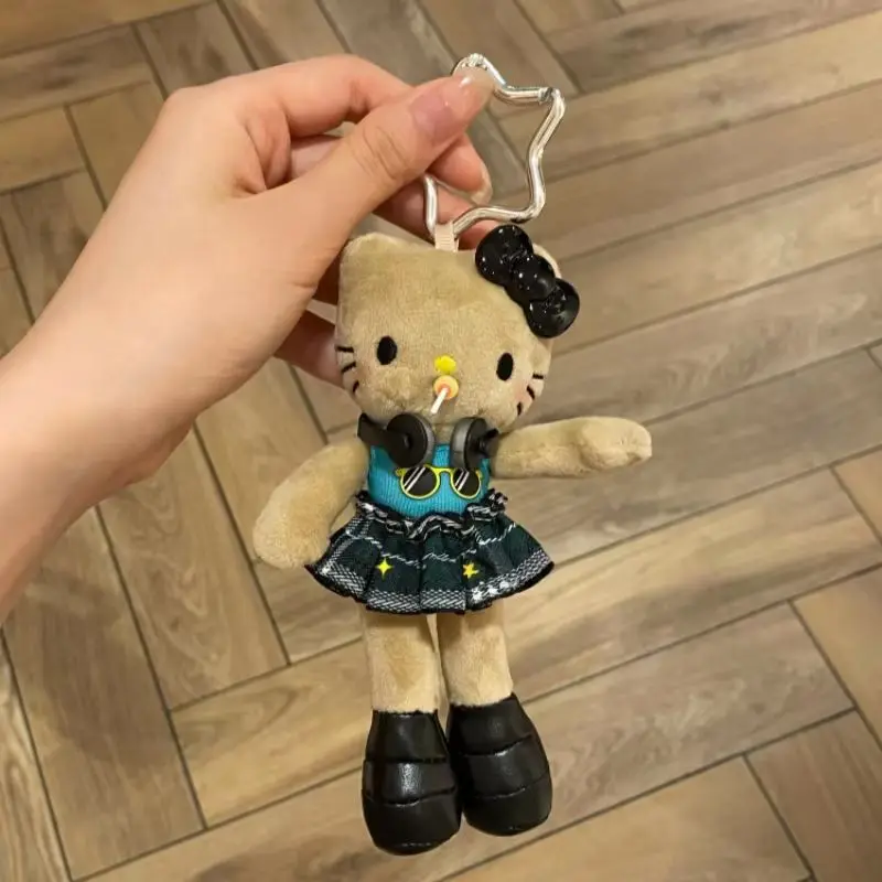 Novo original hellokitty boneca terno saco ornamento brinquedo de pelúcia para meninas pernas longas kawaii verão chaveiro bonito presente