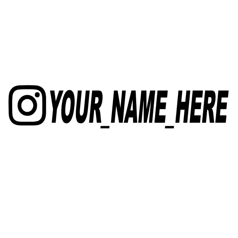 Nome utente personalizzato personalizzato Instagram decalcomanie in vinile moto per Instagram FACEBOOK personalizzazione ha bisogno di note adesivo per auto