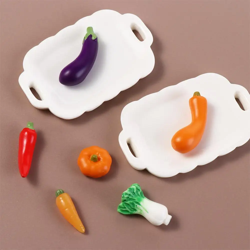 Cabbage 1:12 Mini Simulation Food Model Eggplant Pepper Artificial Fruits and Vegetables Model Zucchini Cooking Toys