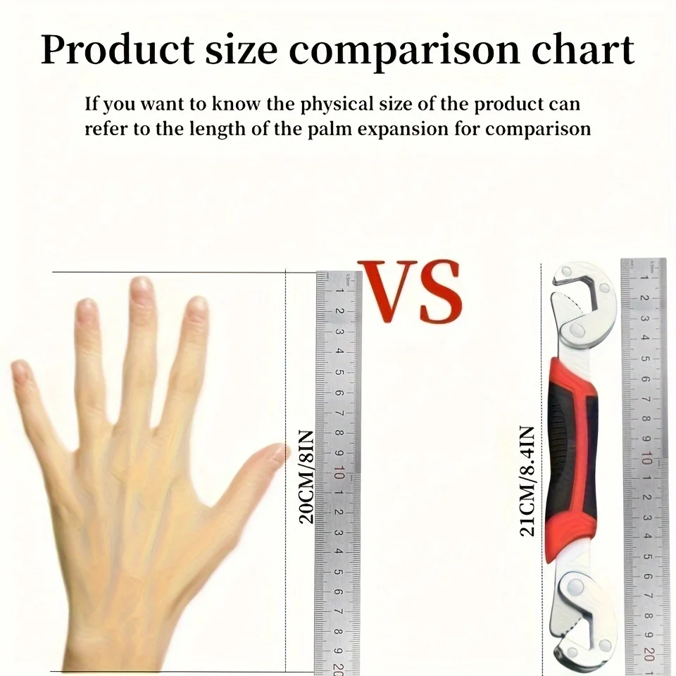 مفتاح ربط قابل للتعديل متعدد الوظائف ، مفتاح ربط عالمي ، كبير وصغير ، فتح سريع ، مفتاح ربط الأنابيب ، أداة الأجهزة