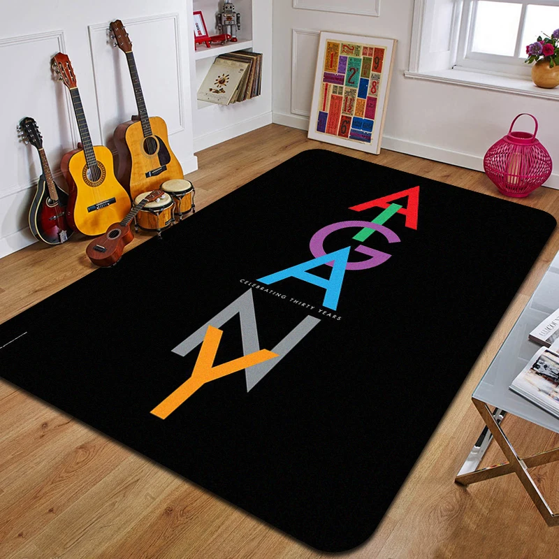 3D Letters Printed Carpet Fashion Yoga Mat Non-Slip Carpet Bedroom Decoration Outdoor Carpet Bedroom Birthday Gift