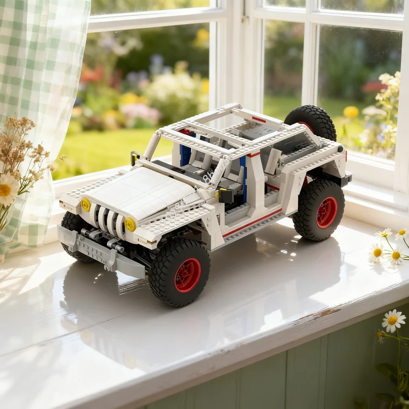 

1278pcs MOC Jeepped Wrangler 1 Model Teamed Building Blocks Architecture DIY Christmas Gifts Idea Toys Education Kids Birthday