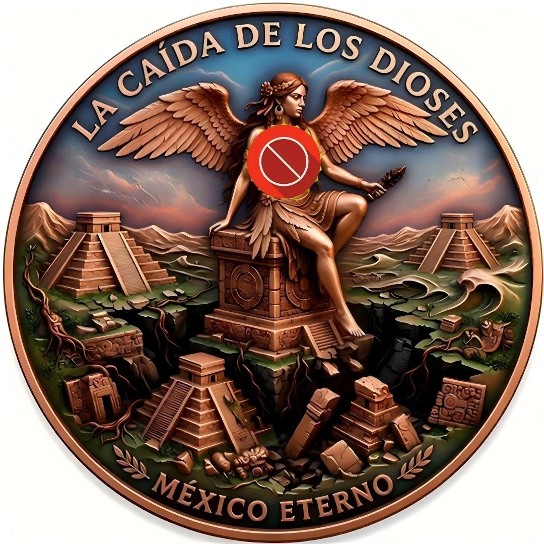 1 oz .999 Fine Copper Medal, Colorized Round Decorative Medal, Ancient Mexican Aztec Goddess Art Collectible