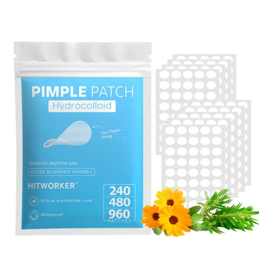 240/480/960pcs Patches Hidrocoloidais para Espinhas com Óleo de Tea Tree, Tratamento Eficaz para Acne, Invisíveis para o Rosto e Pele