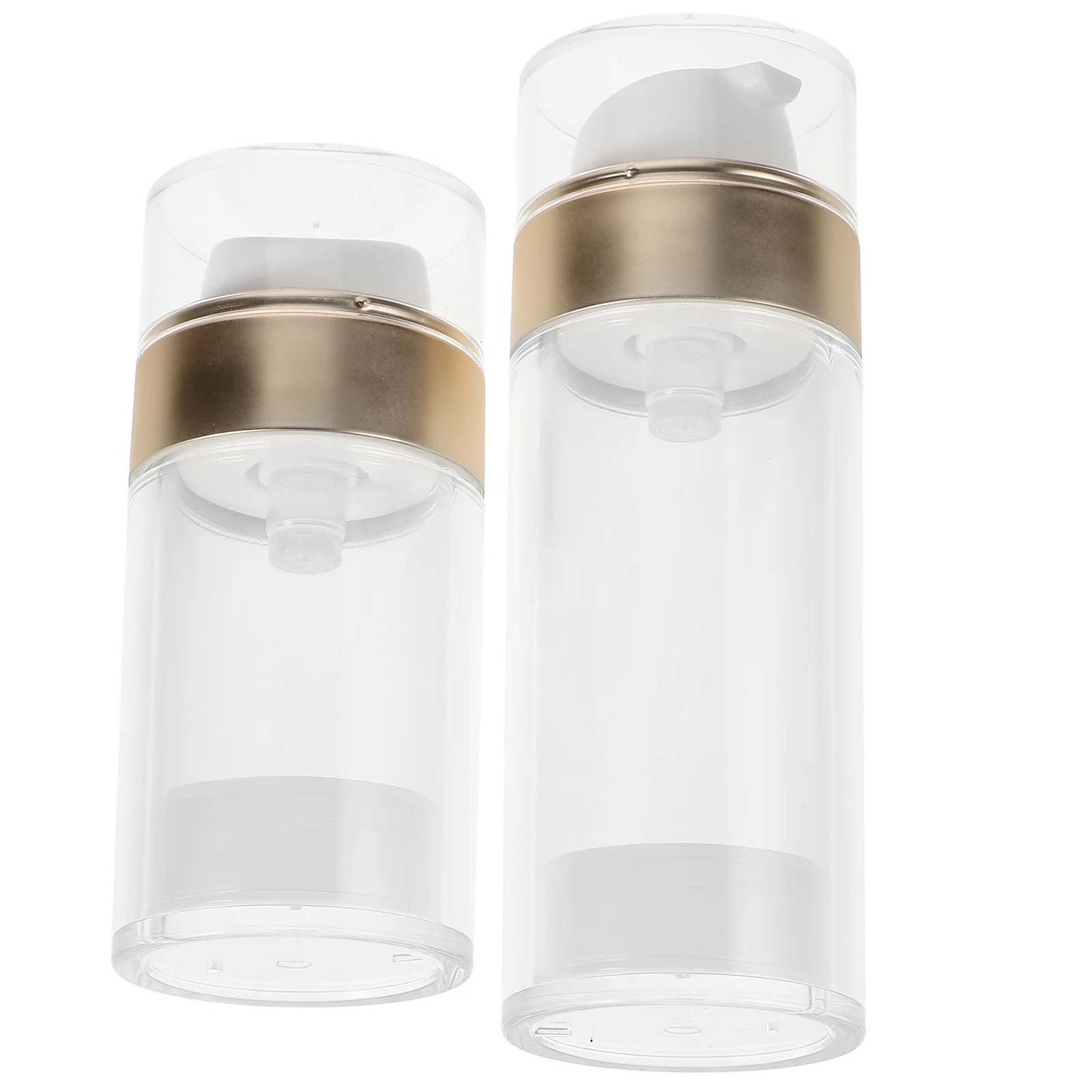 

2Pcs Airless Pump Bottle Travel Skincare Container Refillable Vacuum Lotion Dispenser Portable Cream Serum Bottles 30ml