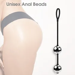 3 Size Metal Anal Beads Butt Plug Silicone Rope Geisha Balls Weighted Vaginal Kegel Exerciser Erotic Sex Toys for Woman