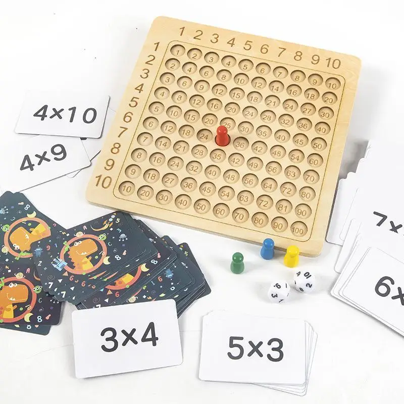 Multiplication Tables For Kids Number Learning Board Game Early Education Toy Wooden Multiplication Board Math Board Game