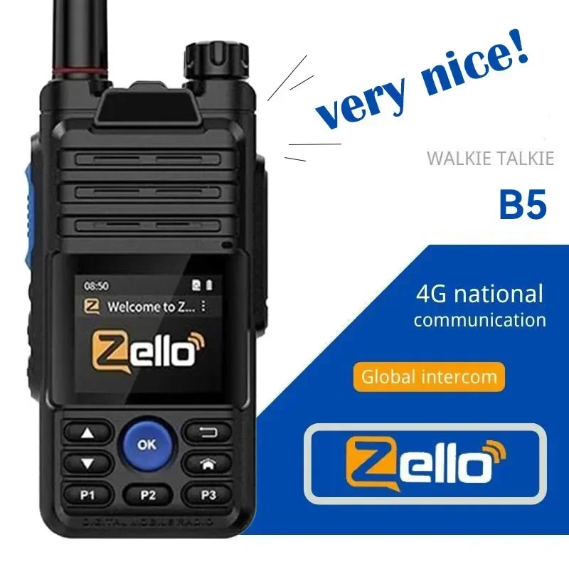 Walkie talkie Android Zello-Global, fone de ouvido, 4G, Netcom completo, com Bluetooth, WiFi, longa distância, chamadas PTT