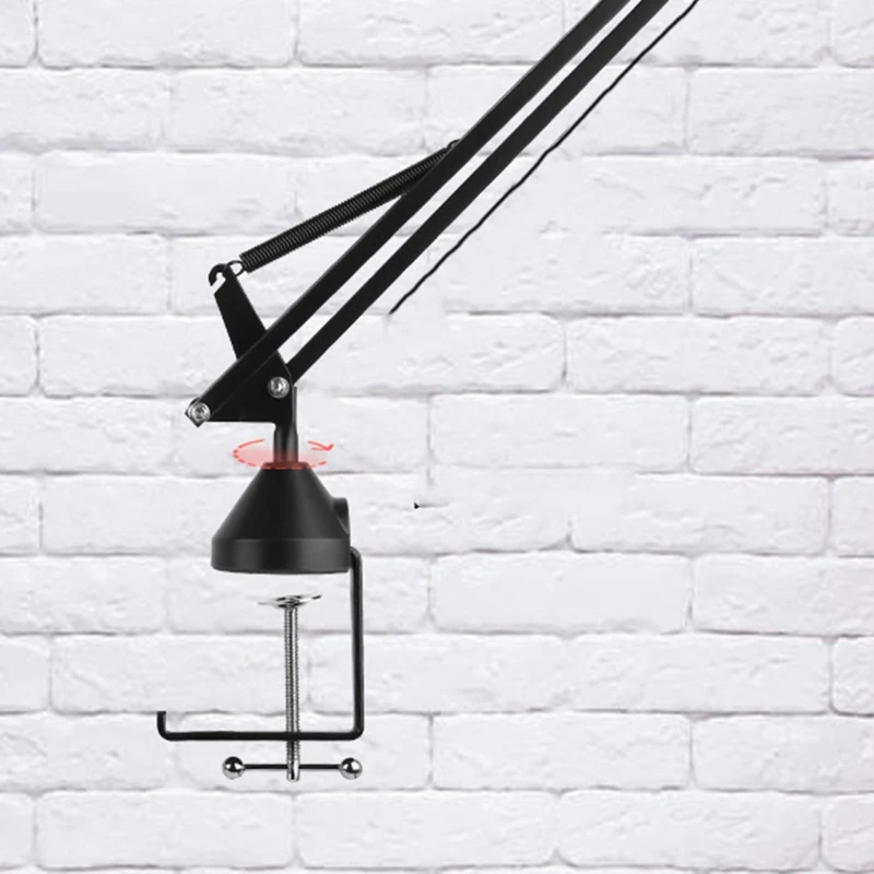 معدن الجدول تصاعد المشبك ل ميكروفون ، قوس ناتئ ، تعليق بوم مقص الذراع حامل حامل ، جديد ، 2X