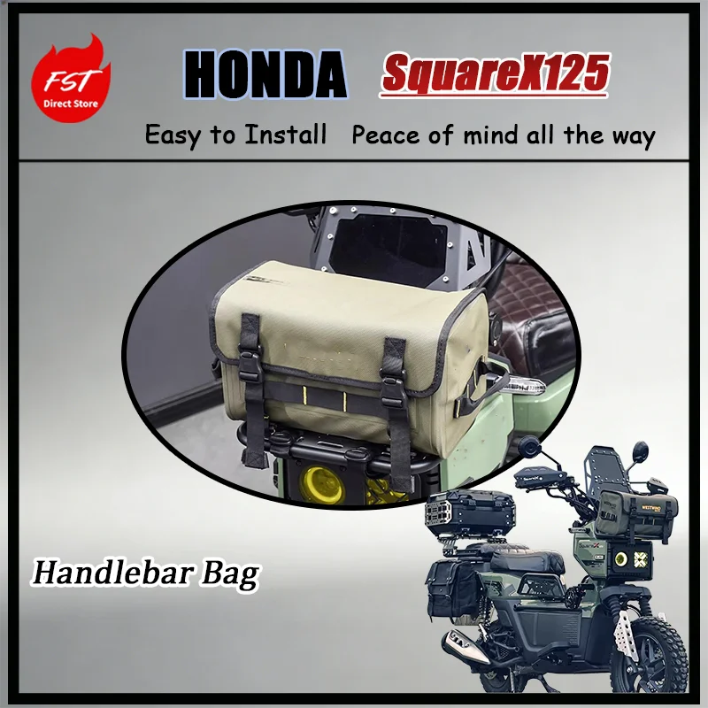 

For honda SquareX125 Waterproof Handlebar Luggage Bag Durable Front Rack Motorcycle Accessory for Enhanced Storage