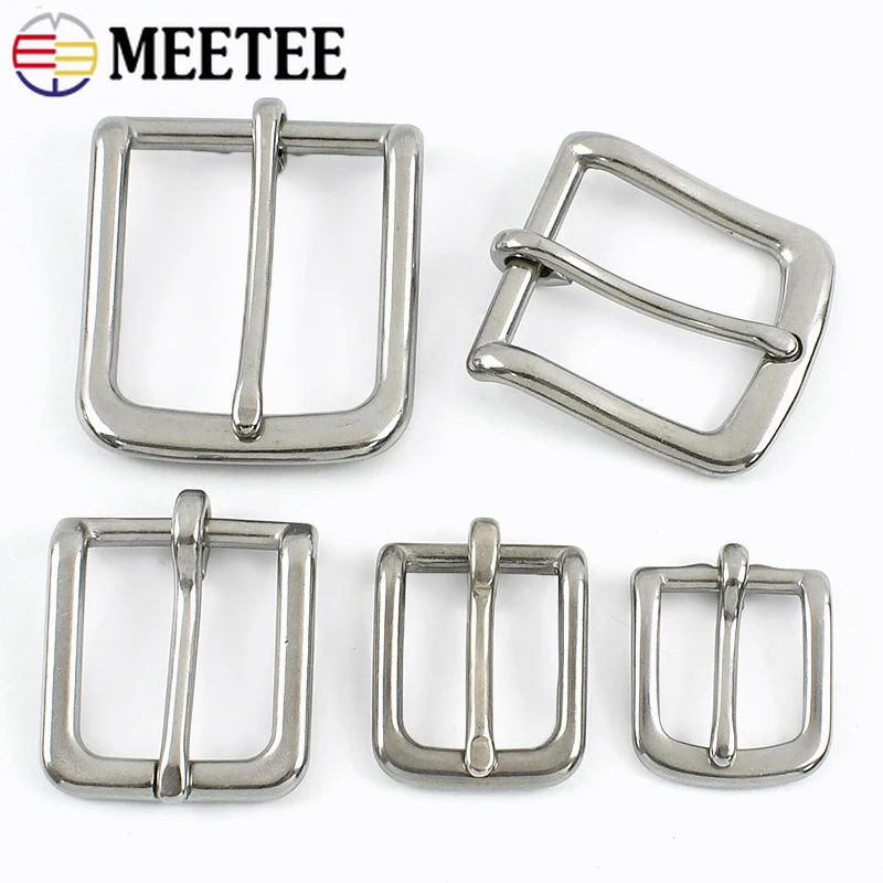 

2/4Pcs Meetee 16-39mm Stainless Steel Pin Belt Buckle Apparel Bags Strap Buckles DIY Luggage Leather Crafts Decoration Material