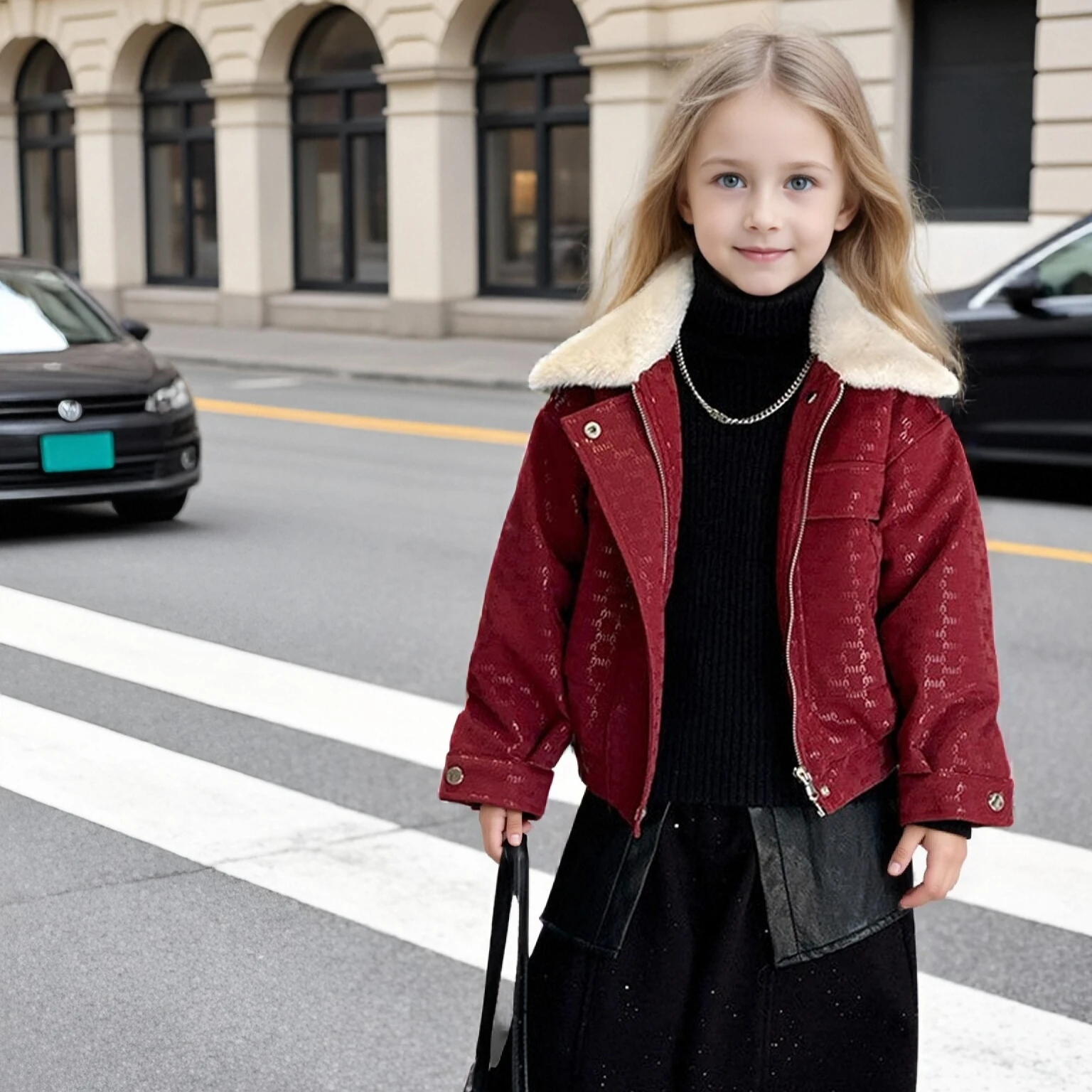 

Новогодняя детская красная куртка из искусственной кожи на флисовой подкладке с меховым воротником, зимняя стильная верхняя одежда для мальчиков и девочек, школьные детские топы