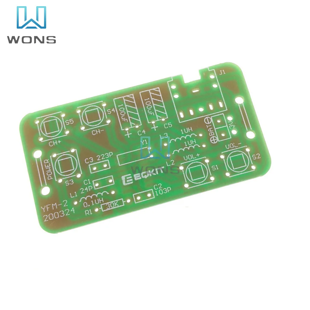 76-108MHz FM Wireless Receiver Module DC 3V Circuit 14 Frequency Stereo Transmission Module Part DIY Transmitter Board Radio Kit