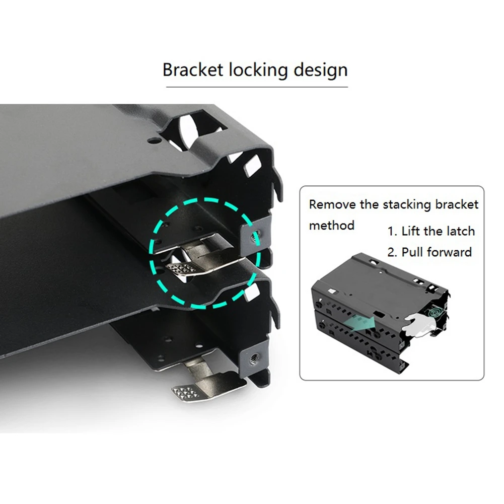 B21B  2 Pack Stackable 3.5 / 2.5 Inch Duo Cases HDD Hard Drive Mounting Bracket Adapter