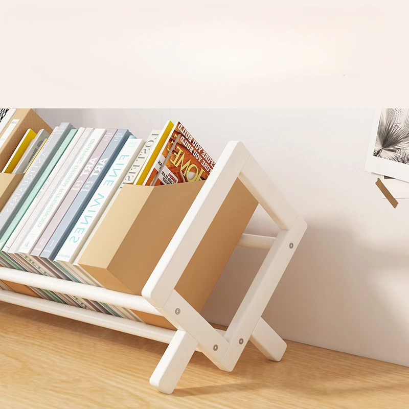 Desktop Bookshelf Home Living Room Small Decoration Bamboo Decorative Shelf Desk Multi-shelf Bookcase Storage Shelf