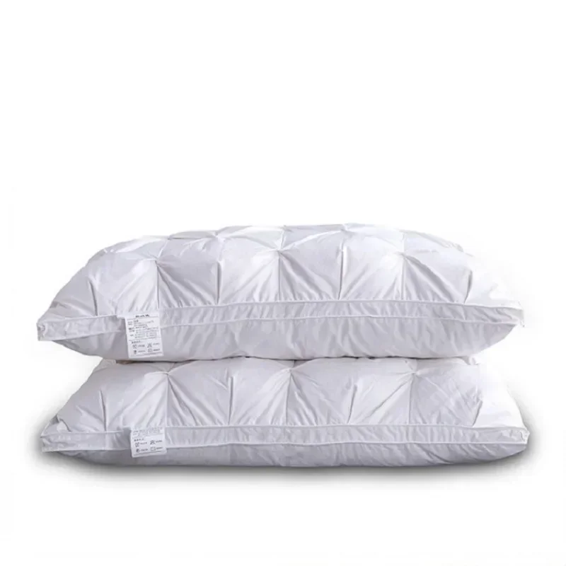 

Lanlika Winter White 100% Goose Down Pillow Neck Pillow For Sleeping 100% Cotton Shell 3D Style Rectangle Queen King Bed Pillow